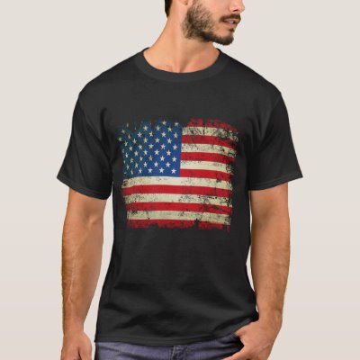 Vintage Antique Patriotic American Flag T-Shirt